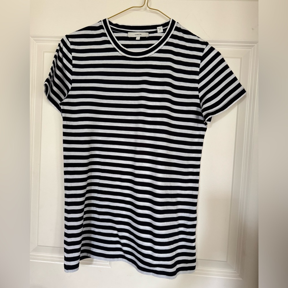 Vince cotton striped t-shirt